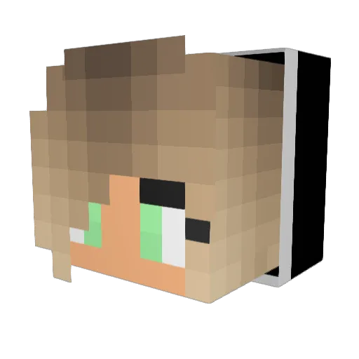Colyed Minecraft avatar head, 3D render