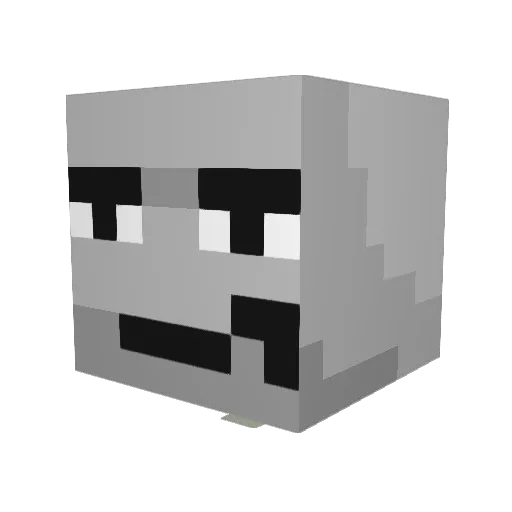ComCrus Minecraft avatar head, 3D render