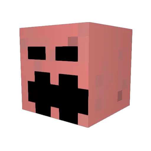 ComMozzeltov Minecraft avatar head, 3D render