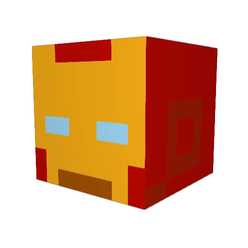 Com_Ca Minecraft avatar head, 3D render