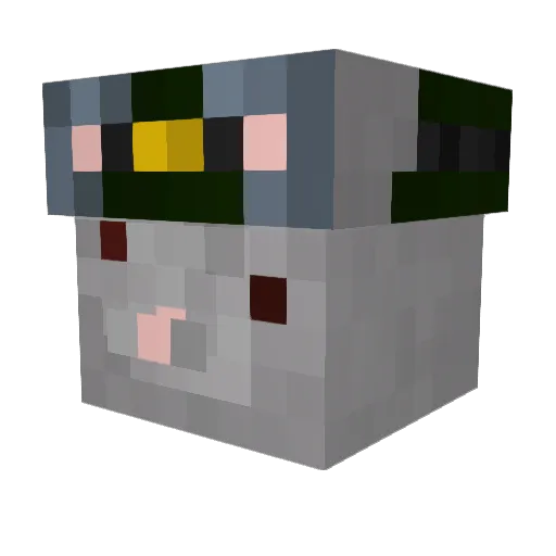 Com_Rat Minecraft avatar head, 3D render