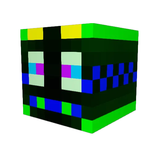 Com_Truise Minecraft avatar head, 3D render