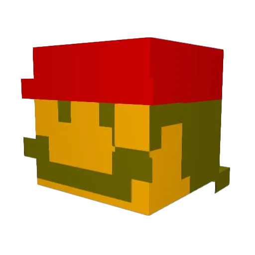 Com_Young Minecraft avatar head, 3D render