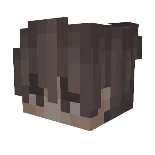 Comabt Minecraft avatar head, 3D render