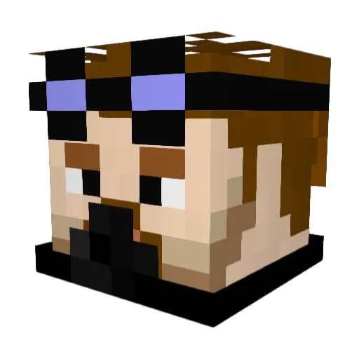 Comander765 Minecraft avatar head, 3D render
