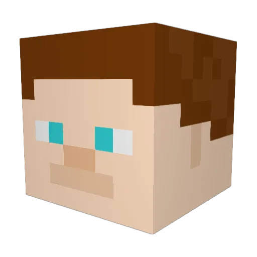 ComanderDennis Minecraft avatar head, 3D render