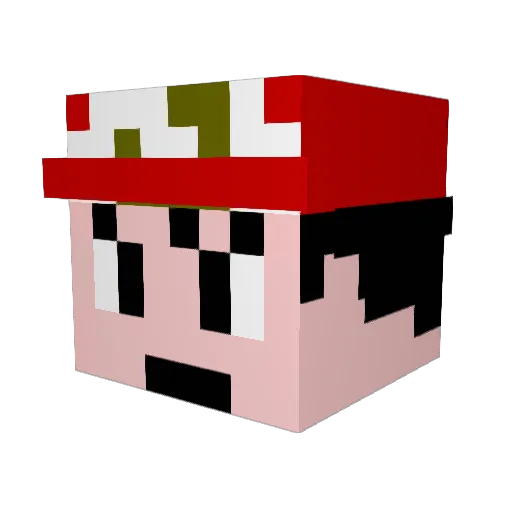 ComandoDan Minecraft avatar head, 3D render