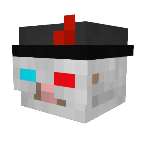 Comarki Minecraft avatar head, 3D render