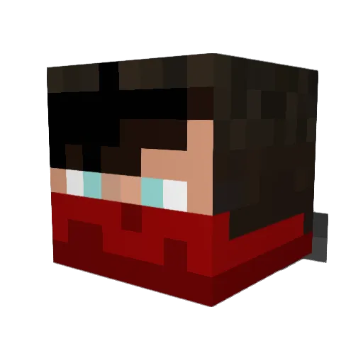 CombTheNoob Minecraft avatar head, 3D render