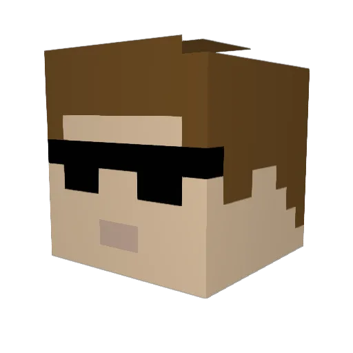 CombatLegs Minecraft avatar head, 3D render
