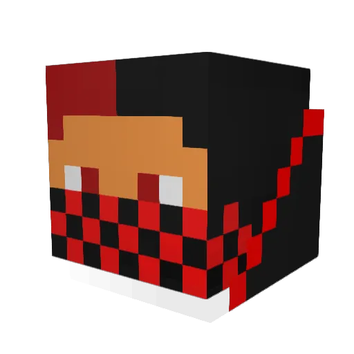 CombatLogging Minecraft avatar head, 3D render