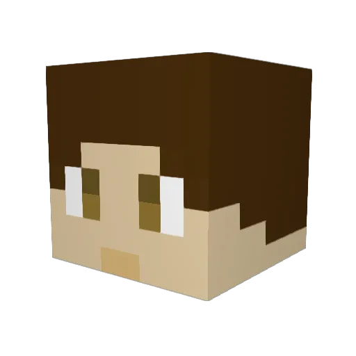 CombatVG Minecraft avatar head, 3D render
