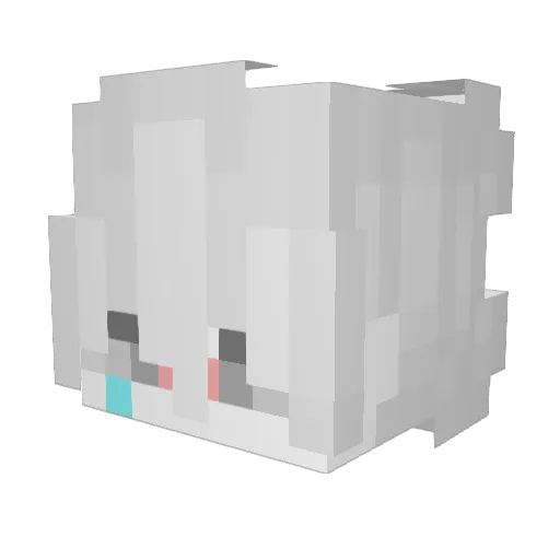 Combator Minecraft avatar head, 3D render