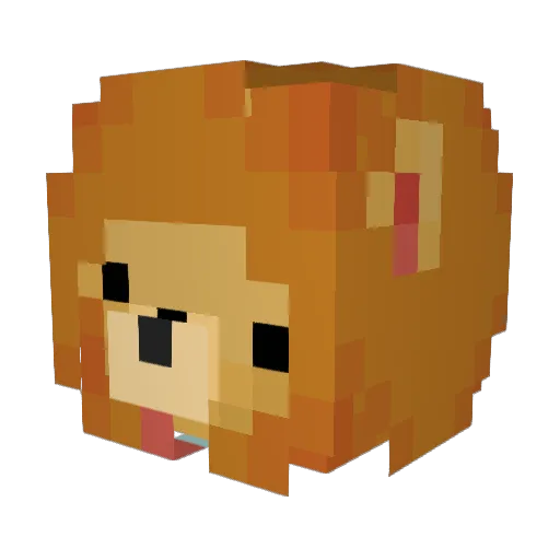 Combeado Minecraft avatar head, 3D render