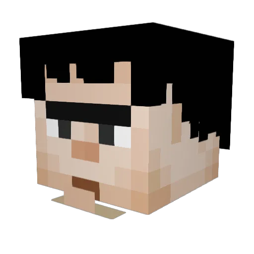 Combine3650 Minecraft avatar head, 3D render