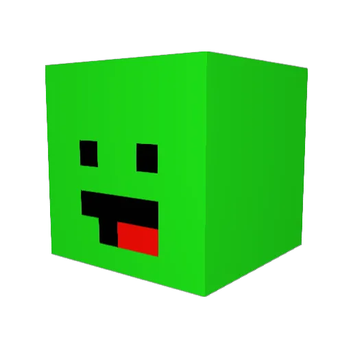 Combined_ Minecraft avatar head, 3D render