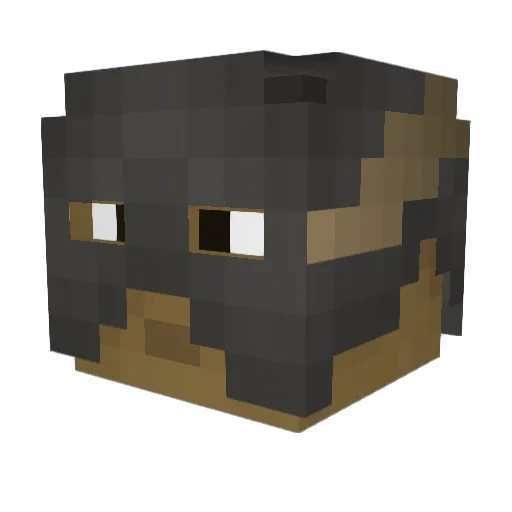 Combinus Minecraft avatar head, 3D render