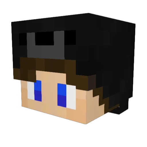 ComboCrashHD Minecraft avatar head, 3D render