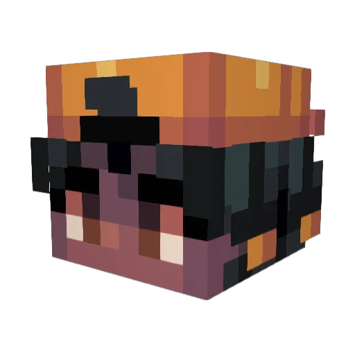 CombosMaster Minecraft avatar head, 3D render