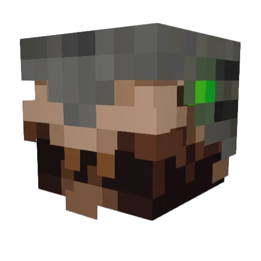 Combrine17889 Minecraft avatar head, 3D render