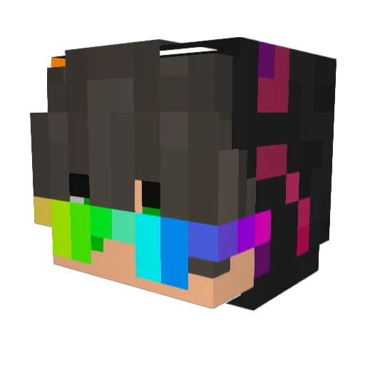 Combuh Minecraft avatar head, 3D render