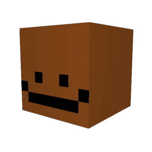 Combus Minecraft avatar head, 3D render