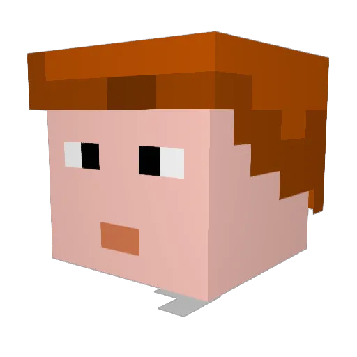 Comdex_ Minecraft avatar head, 3D render
