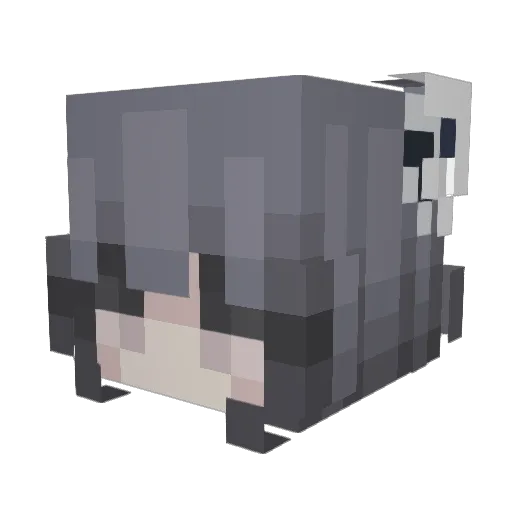 Come Minecraft avatar head, 3D render