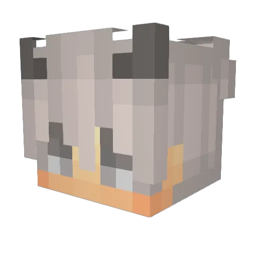ComeBackMiroX Minecraft avatar head, 3D render