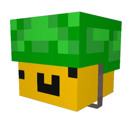 ComeCakes Minecraft avatar head, 3D render