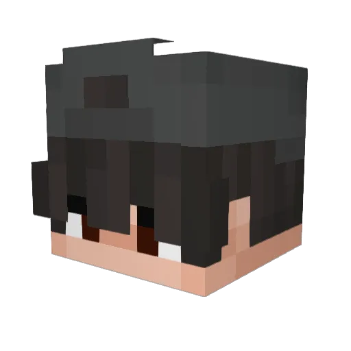 ComeParty Minecraft avatar head, 3D render