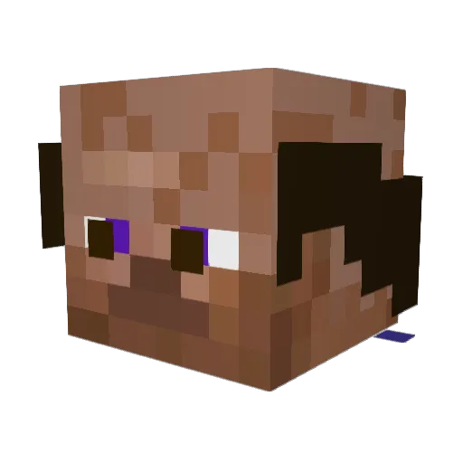 ComeSock69 Minecraft avatar head, 3D render