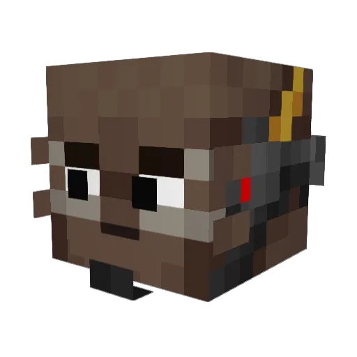 ComeToSweden Minecraft avatar head, 3D render