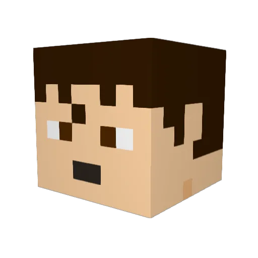 ComedicJester Minecraft avatar head, 3D render
