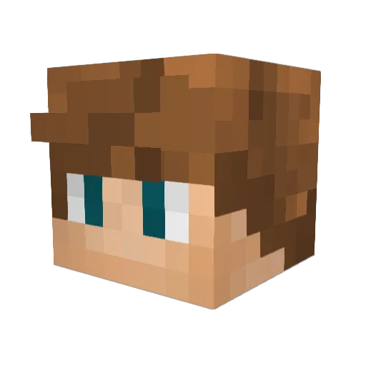 ComedyCD Minecraft avatar head, 3D render
