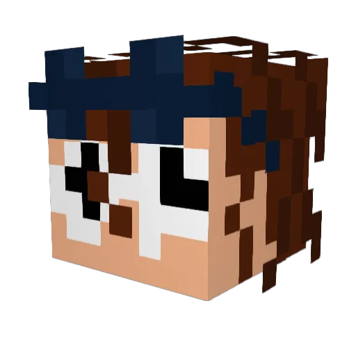 ComedyGo13d Minecraft avatar head, 3D render