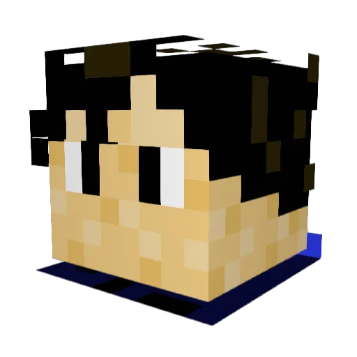 ComedyVerse Minecraft avatar head, 3D render