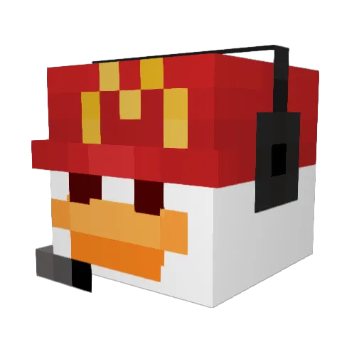 Comet101 Minecraft avatar head, 3D render