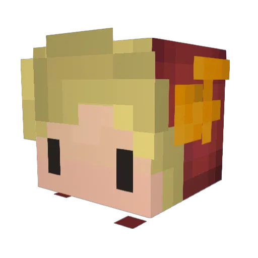 CometLol Minecraft avatar head, 3D render
