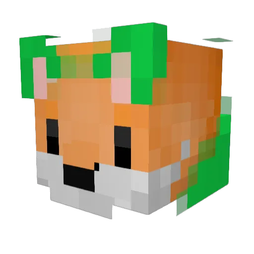 Comet_A Minecraft avatar head, 3D render