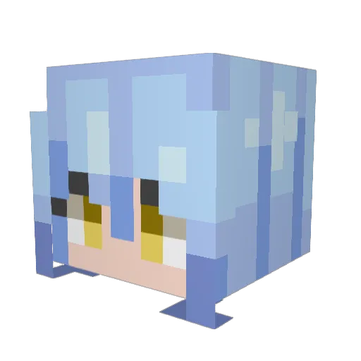 Cometfable Minecraft avatar head, 3D render