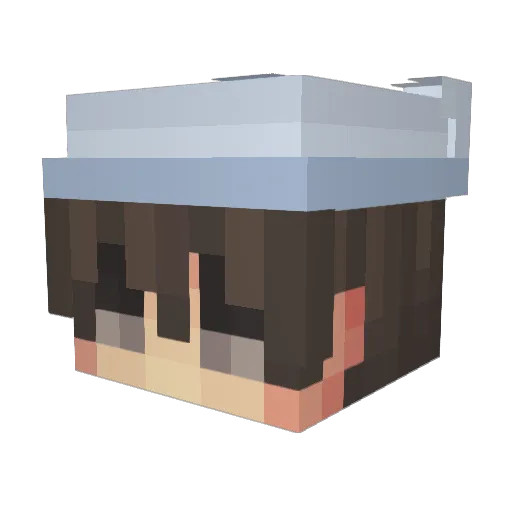 ComfortableBed Minecraft avatar head, 3D render
