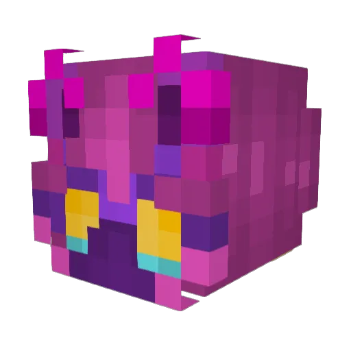 ComfyChu Minecraft avatar head, 3D render