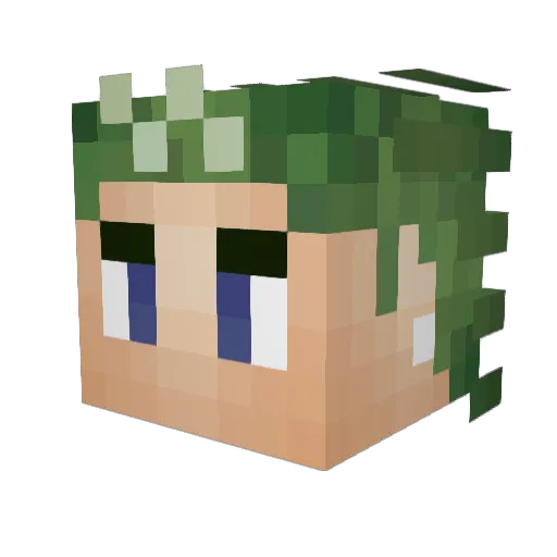 ComfyDungeon Minecraft avatar head, 3D render