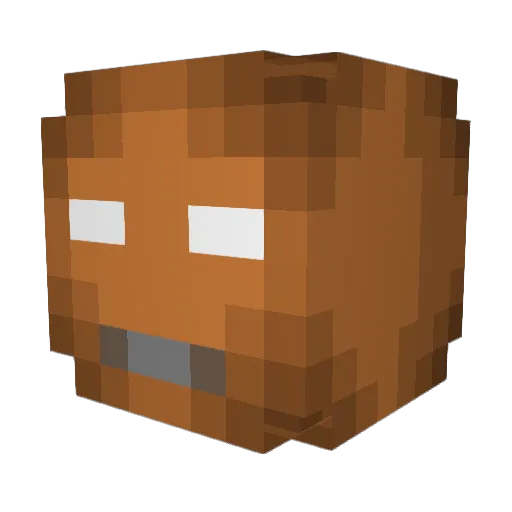 ComfyEuth Minecraft avatar head, 3D render