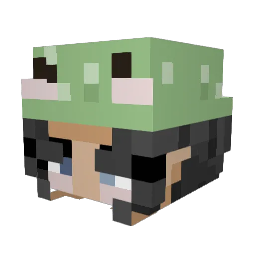 ComfyNay Minecraft avatar head, 3D render