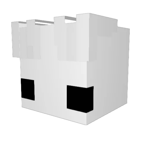 Comfyzone Minecraft avatar head, 3D render