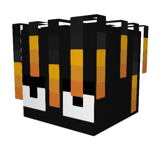 Comic6 Minecraft avatar head, 3D render