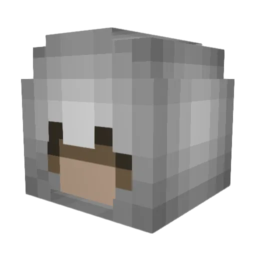 ComicCats Minecraft avatar head, 3D render