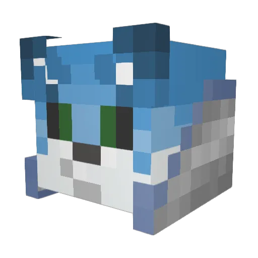 ComicSerif Minecraft avatar head, 3D render